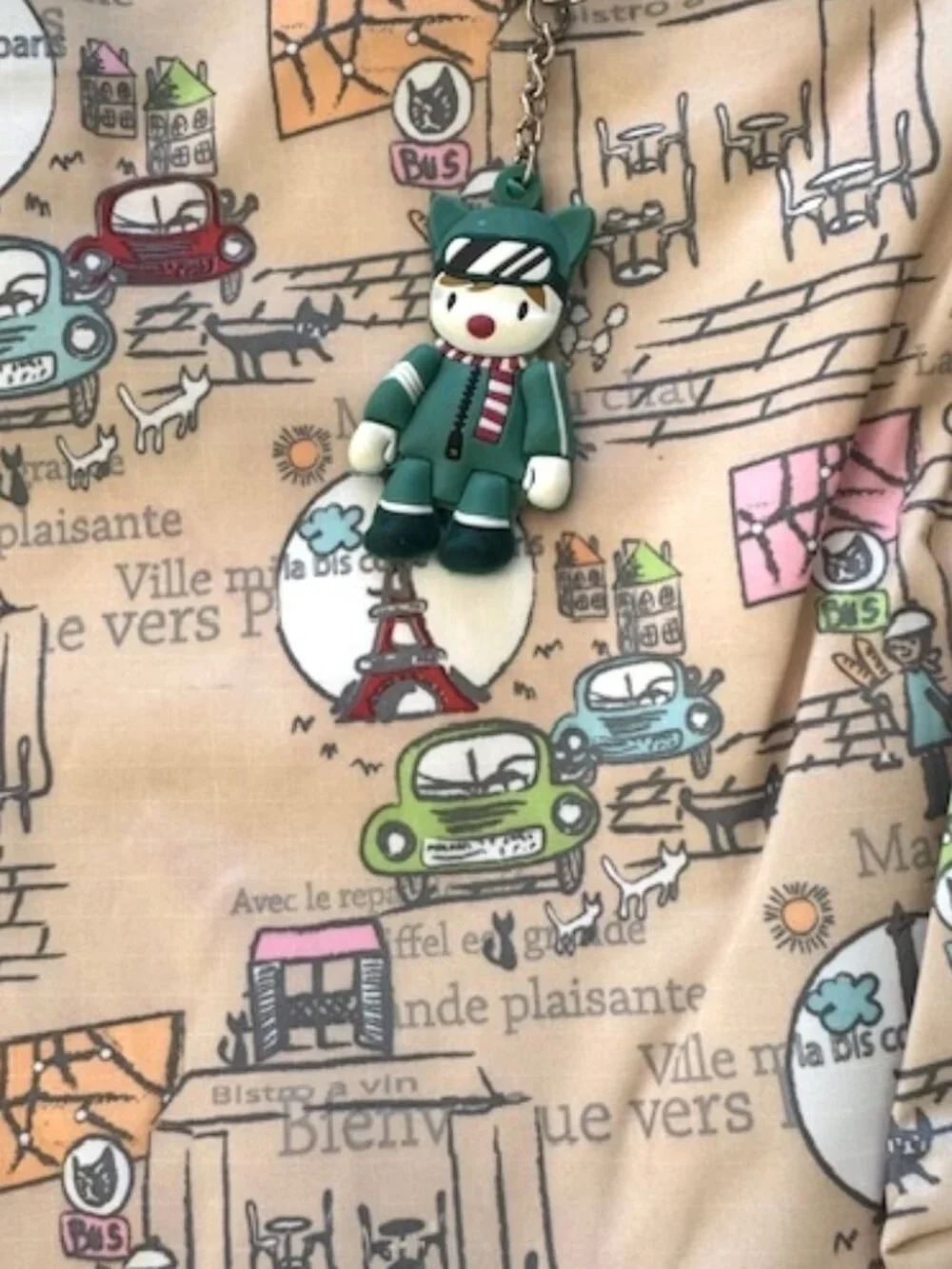Rare Tokidoki For LeSportsac Paris City Life Tote With Matching Pouch &Toy Charm